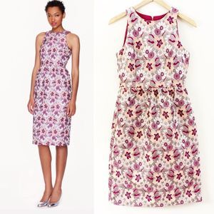 J.Crew Collection Plum Garden Floral Brocade Dress